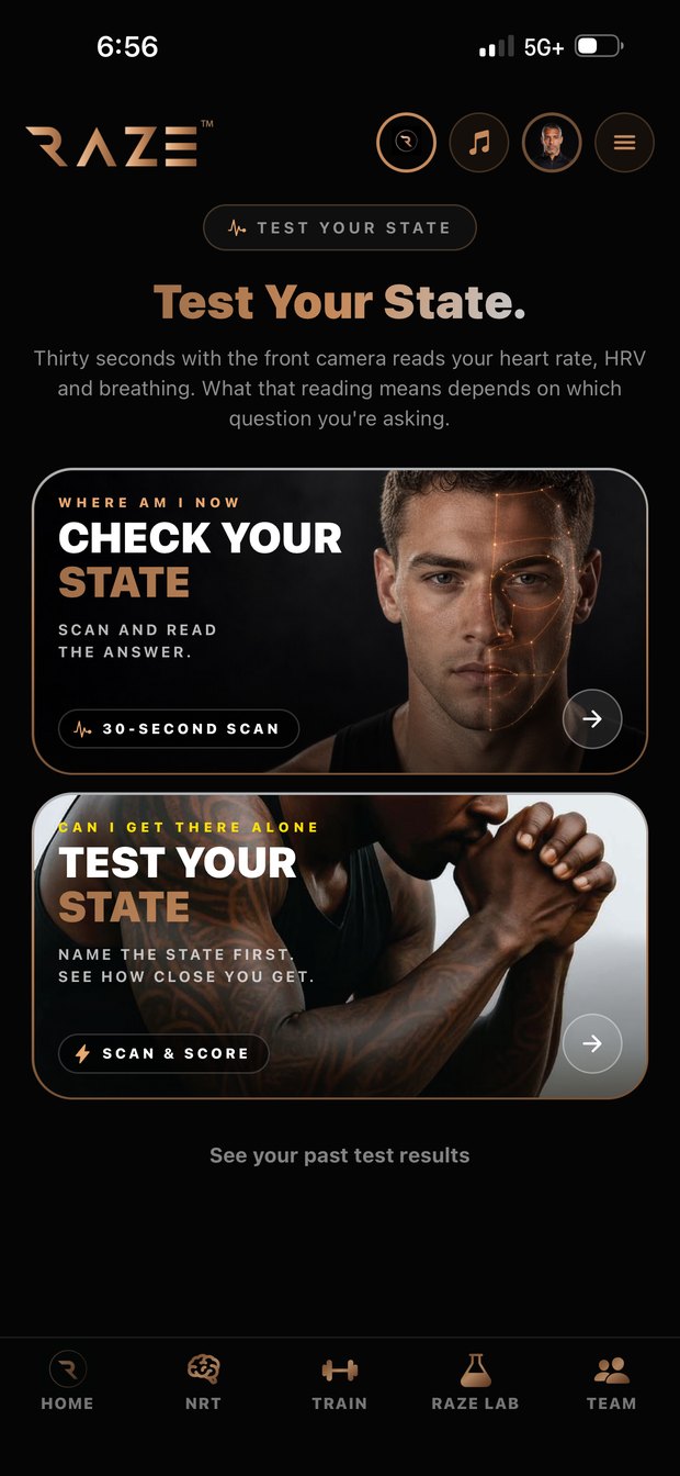 RAZE Test Your State — check where you are, or name a state and score how close you get